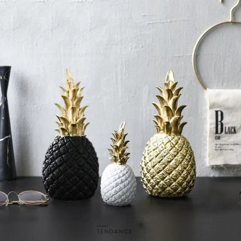 Ananas à Poser En Or Trempé | France-Tendance