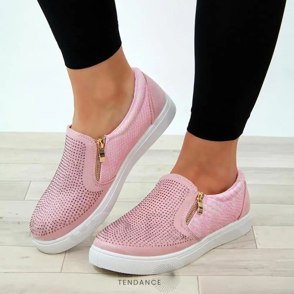 Chaussures Plates Strass | France-Tendance