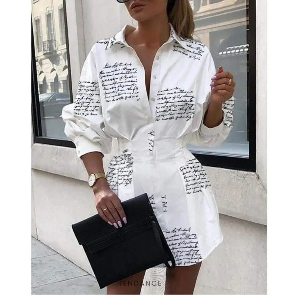 Chemise Longue Scripted | France-Tendance
