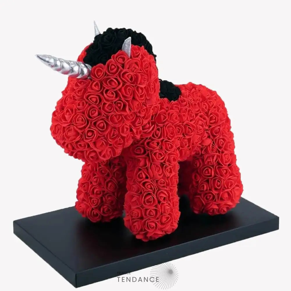 Licorne En Roses Rouge | France-Tendance