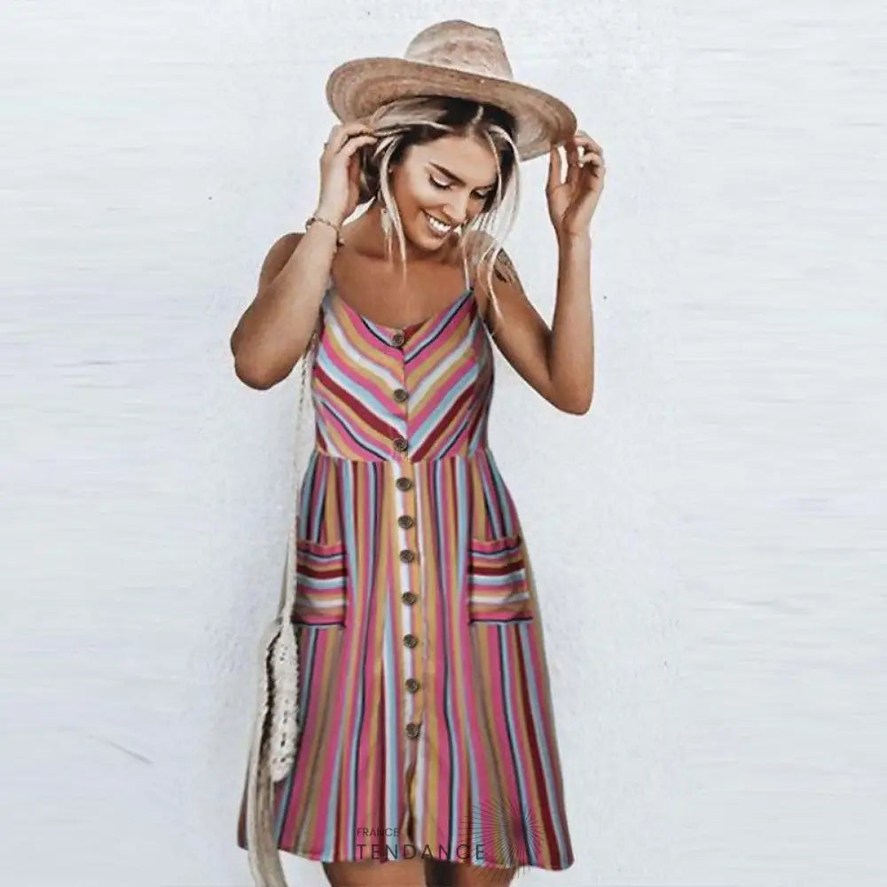 Robe Vintage Colorée | France-Tendance