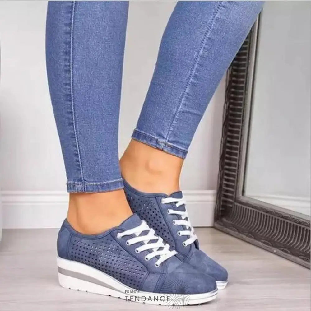 Baskets à Plateforme Avec Bande Argentée | France-Tendance