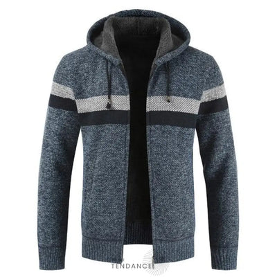 Cardigan Rayé à Capuche | France-Tendance