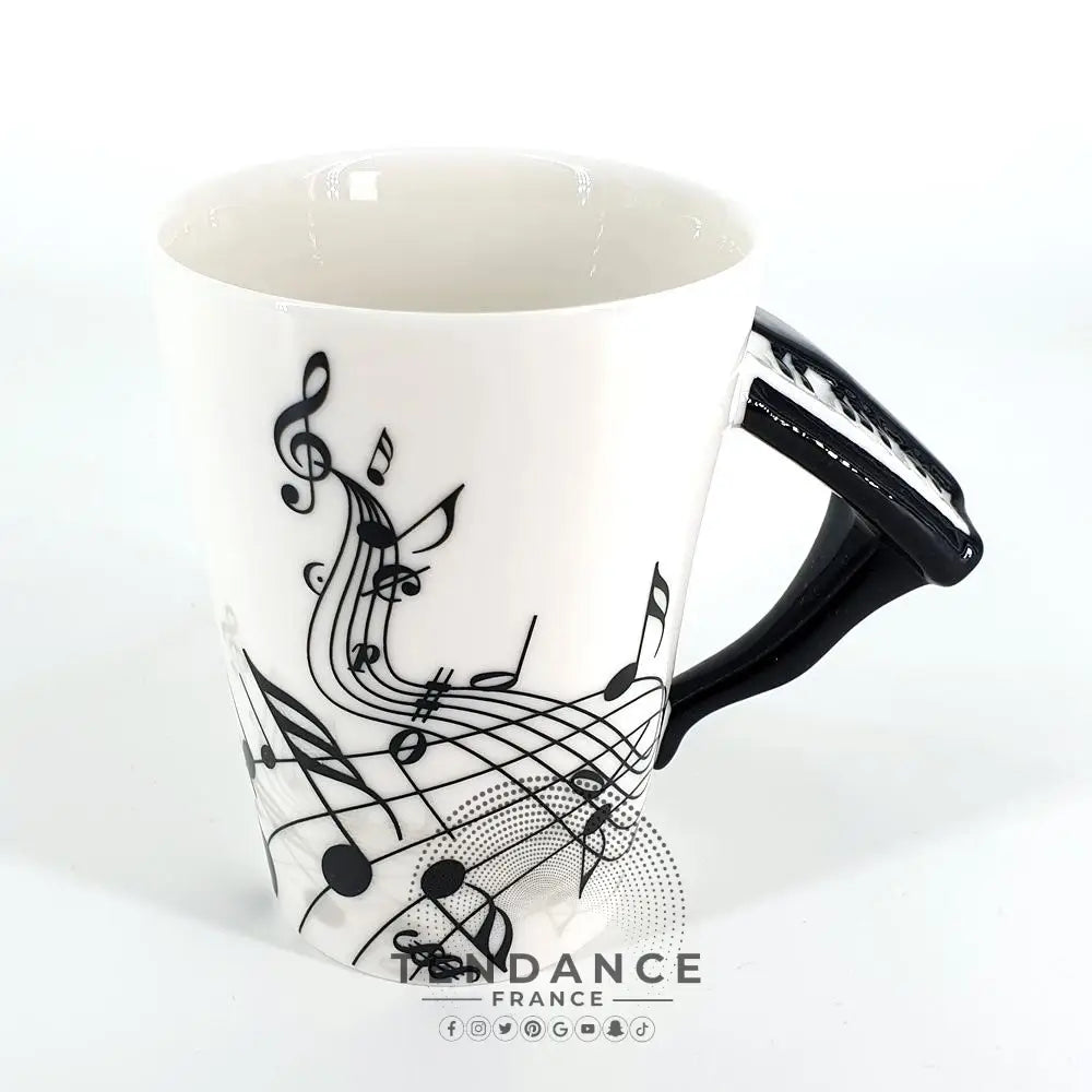 Mug Décoratif musique Noir Et Blanc | France-Tendance