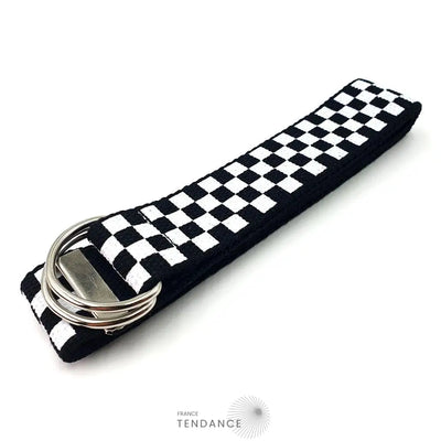 Longue Ceinture Damier Avec Double Boucle Style Coréen |