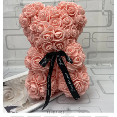 Ourson Xl En Roses éternelles | France-Tendance