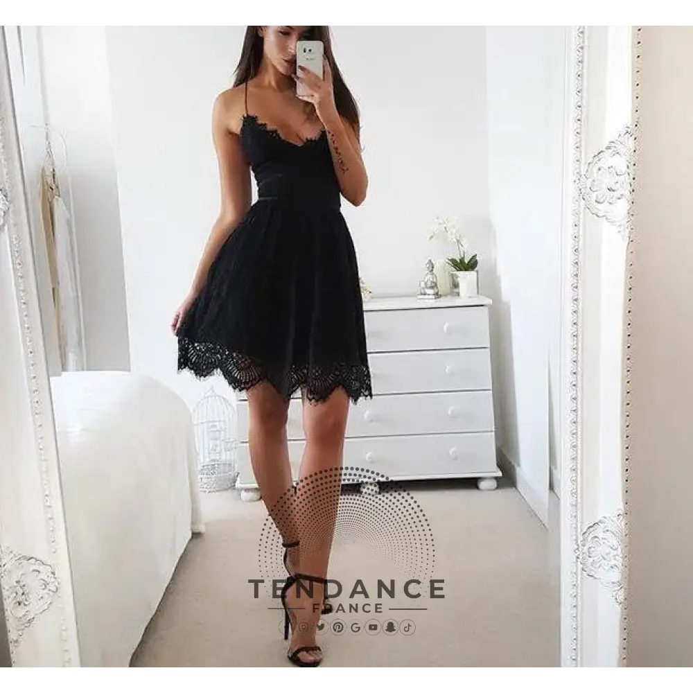 Robe élégante Col v | France-Tendance