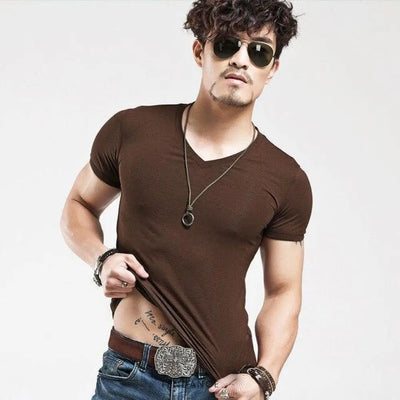 T-shirt Léger Col v | France-Tendance