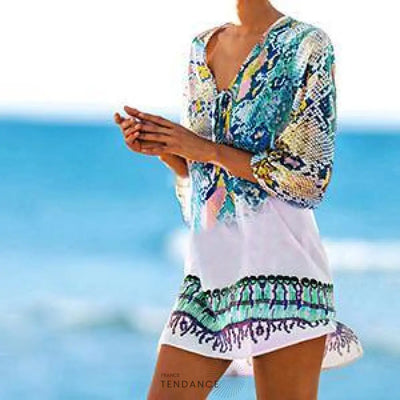 Tunique De Plage En Imprimé Serpent | France-Tendance
